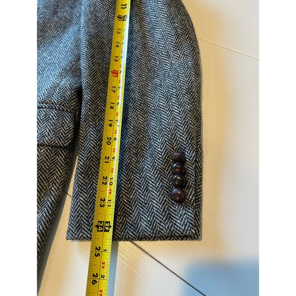 Robert Stock Vintage 100% Wool Tweed Blazer Sport Coat Size 42R Herringbone - Picture 9 of 11